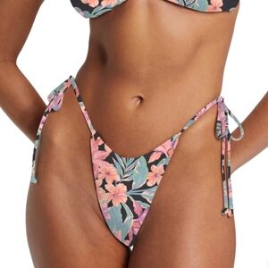 Billabong Nights In Paradise Bells Bikini Side Tie Multi Print Swimsuit Bottom